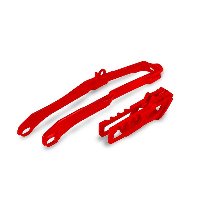 Kit patin de bras oscillant + guide chaîne UFO - rouge Honda CRF250/450R/RX
