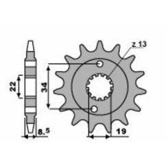 Pignon PBR acier standard - 520