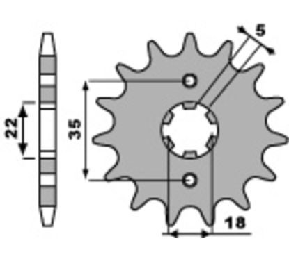 Pignon PBR acier standard - 428