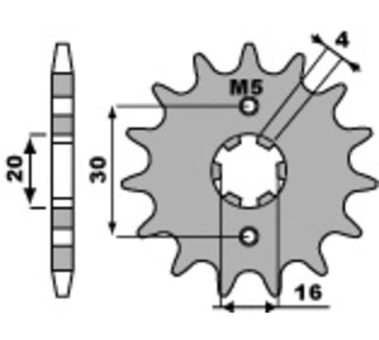 Pignon PBR acier standard - 428