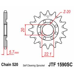 Pignon JT SPROCKETS acier anti-boue - 520