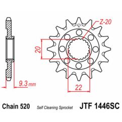 Pignon JT SPROCKETS acier anti-boue - 520