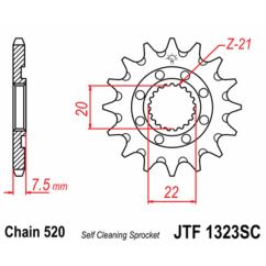 Pignon JT SPROCKETS acier anti-boue - 520