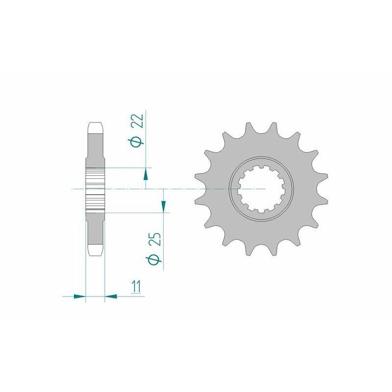 Pignon AFAM acier standard - 530