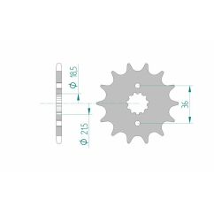 Pignon AFAM acier standard - 520