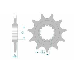 Pignon AFAM acier standard - 520