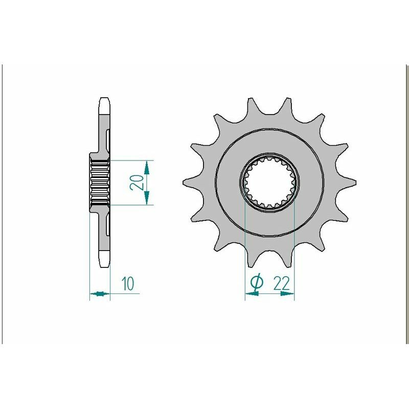 Pignon AFAM acier standard - 520