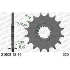 Pignon AFAM acier standard - 520