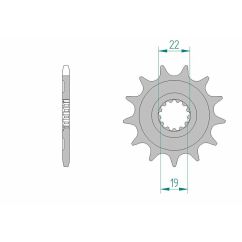 Pignon AFAM acier standard - 520