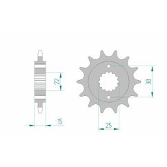 Pignon AFAM acier standard - 520