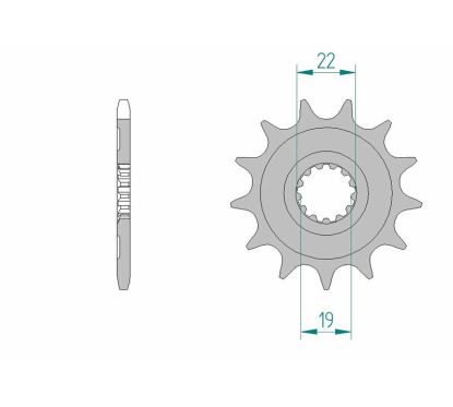 Pignon AFAM acier standard - 520