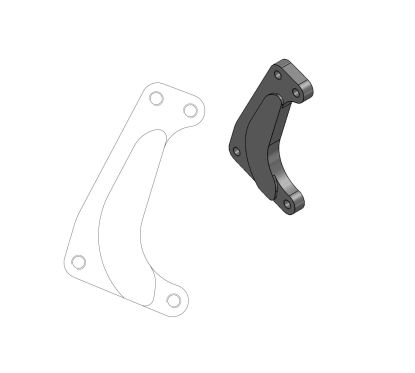 Support adaptateur de disque de course Supermoto