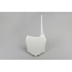 Plaque numéro frontale UFO blanc Kawasaki KX85