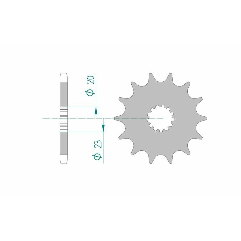Pignon AFAM acier standard - 525
