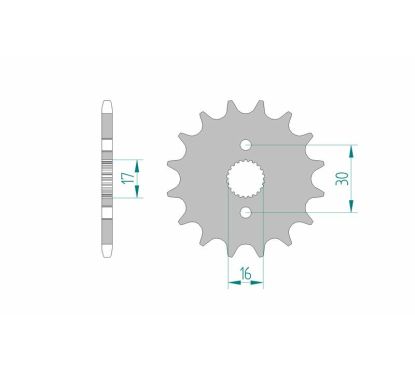Pignon AFAM acier anti-boue - 520