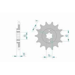 Pignon AFAM acier standard - 520