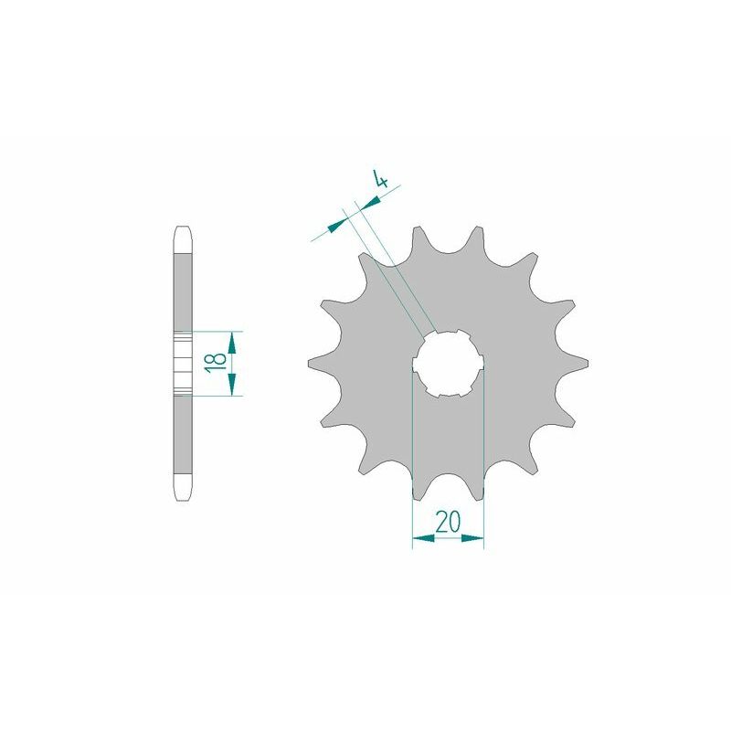Pignon AFAM acier standard - 520