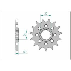 Pignon AFAM acier standard - 525