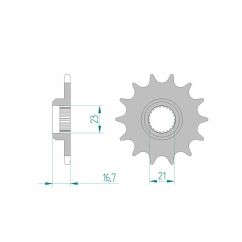 Pignon AFAM acier standard - 520