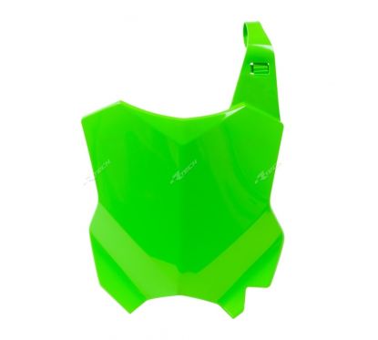 Plaque numéro frontale RACETECH vert fluo Kawasaki