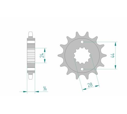 Pignon AFAM acier standard - 525