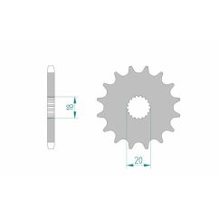 Pignon AFAM acier standard - 428