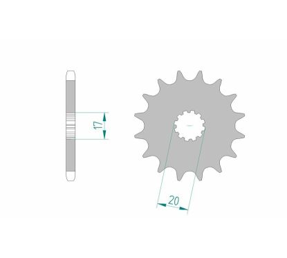 Pignon AFAM acier standard - 428