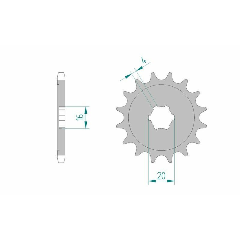 Pignon AFAM acier standard - 428