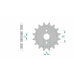 Pignon AFAM acier standard - 428