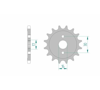 Pignon AFAM acier standard - 428