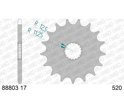 Pignon AFAM acier standard - 520