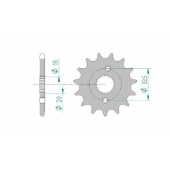 Pignon AFAM acier standard - 420