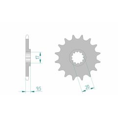 Pignon AFAM acier standard - 420
