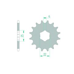 Pignon AFAM acier standard - 420