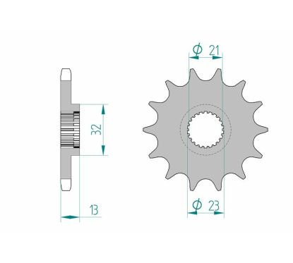 Pignon AFAM acier standard - 428