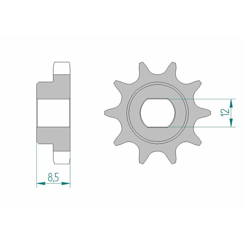 Pignon AFAM acier standard - 415