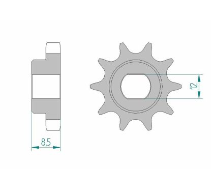 Pignon AFAM acier standard - 415