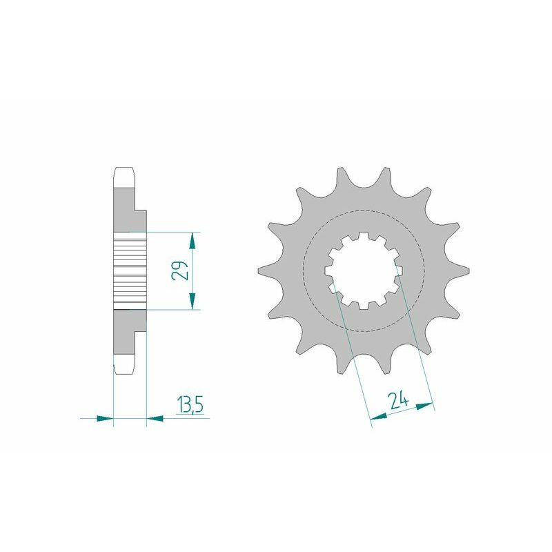 Pignon AFAM acier standard - 530