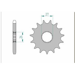Pignon AFAM acier standard - 530