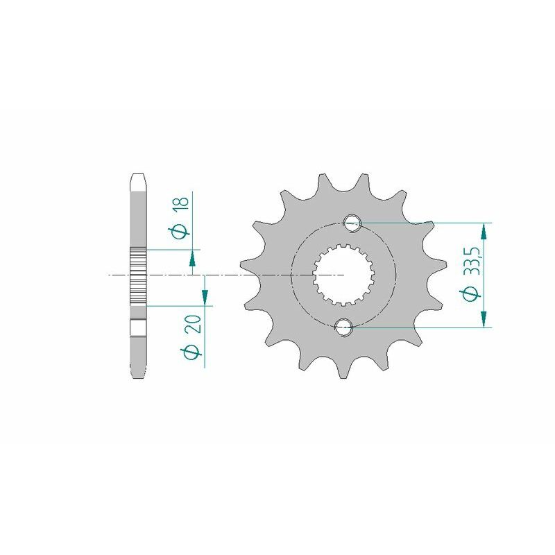 Pignon AFAM acier standard - 420