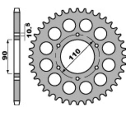 Couronne PBR acier standard - 530