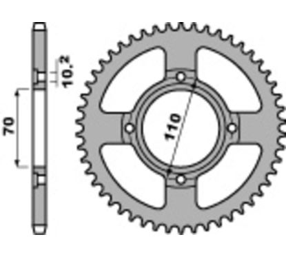Couronne PBR acier standard - 520