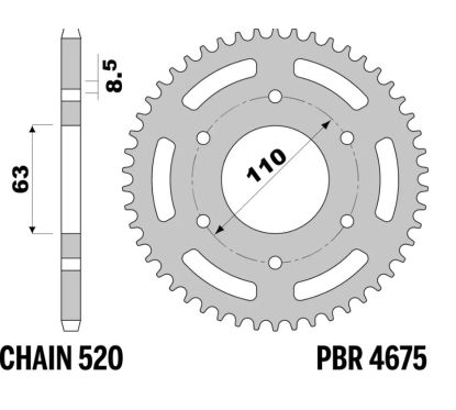 Couronne PBR alu renforcé - 520