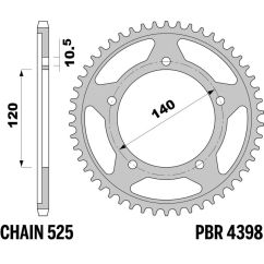 Couronne PBR acier standard - 525