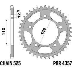 Couronne PBR acier standard - 525