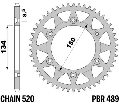 Couronne PBR alu standard - 520