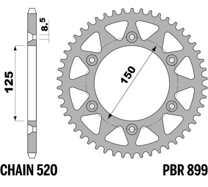 Couronne PBR alu standard - 520