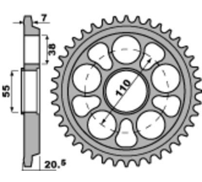 Couronne PBR alu renforcé - 525
