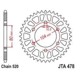Couronne JT SPROCKETS alu standard - 520