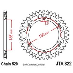 Couronne JT SPROCKETS alu standard - 520
